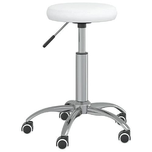 vidaXL Tabouret de massage blanc