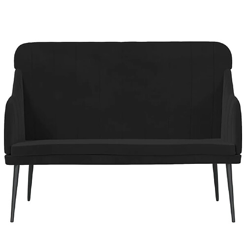 Helloshop26 Banquette velours - Noir