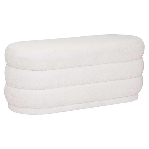 Atmosphera Banc 2 places en bouclette - Blanc