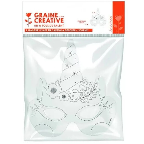 Graine créative Coffret masques licorne