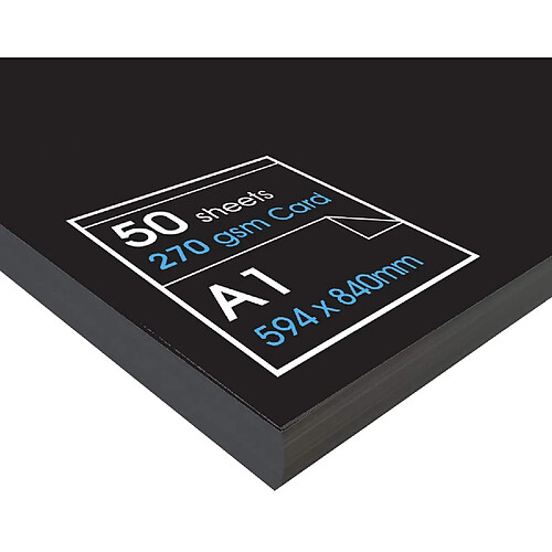 Papier cartonné recyclé - Noir