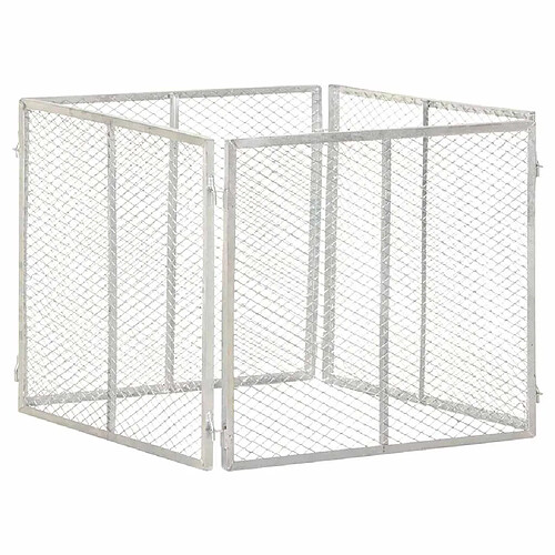 VidaXL Composteur 85x85x70 Fer galvanisé