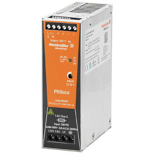 Weidmuller alimentation à découpage Pro Eco 24 V DC 120 W 5 A
