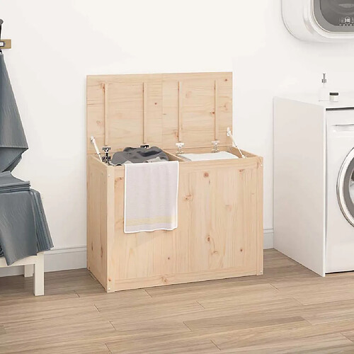 vidaXL Boîte à linge Bois Pin