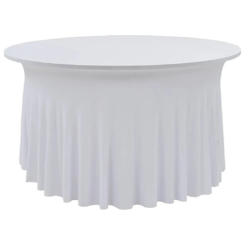 Decoshop26 Nappes de table élastiques - Blanc