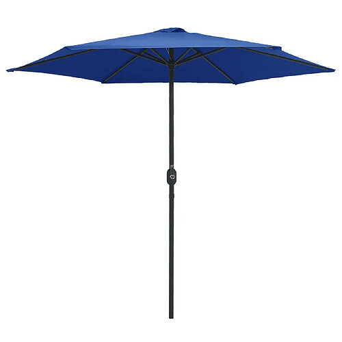 Helloshop26 Parasol déporté rond - Bleu azuré