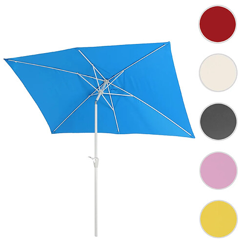 Mendler Parasol déporté rectangulaire - Bleu