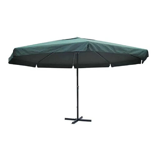 Helloshop26 Parasol déporté rond - Vert