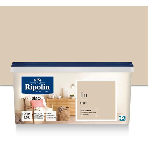 Ripolin Peinture Murale - Lin Mat - 2,5 L