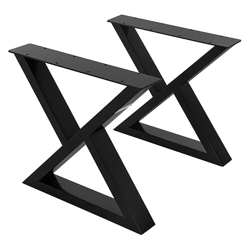 Ml-design Pieds de table en X industriels