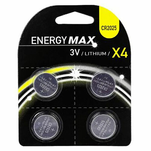 Piles bouton CR2025 3V - Pack de 4