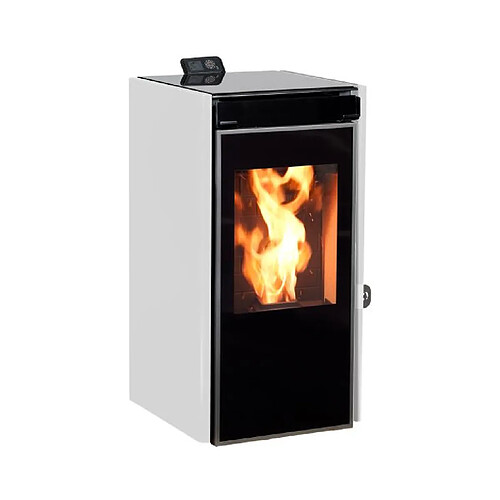Poêle à granulés 7.5kw blanc - 20910 - Moon Ii - ECOFOREST