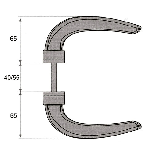 Fapim béquille de porte en aluminium