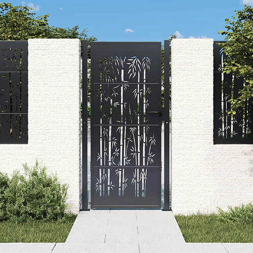 vidaXL Portail de jardin anthracite