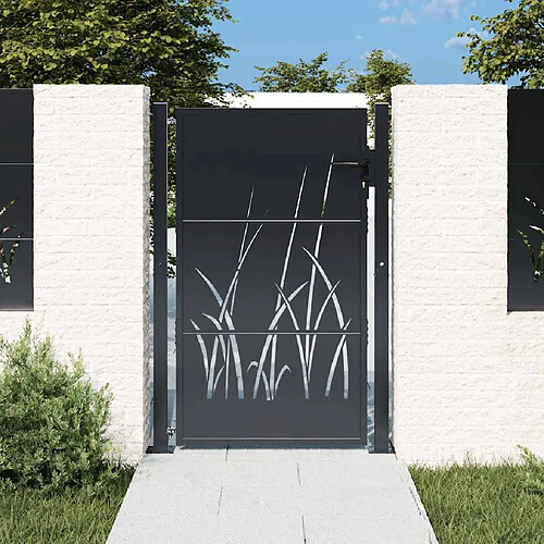 vidaXL Portail anthracite 105x130 cm acier