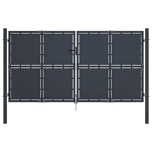 VidaXL Portail Clôture Anthracite