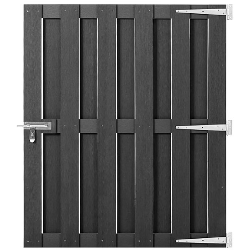 vidaXL Portillon WPC - Gris