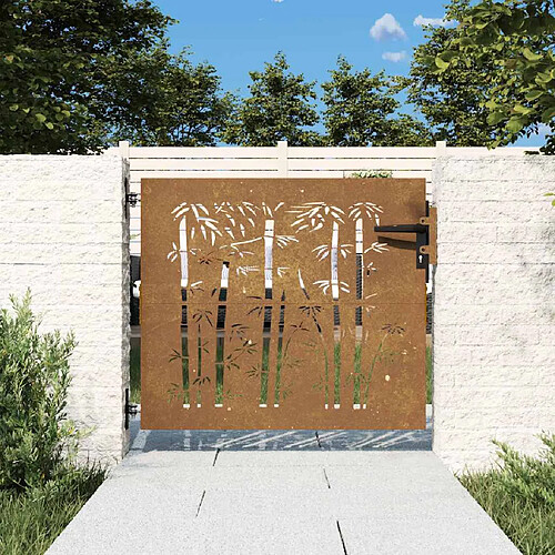 vidaXL Portail de jardin acier corten
