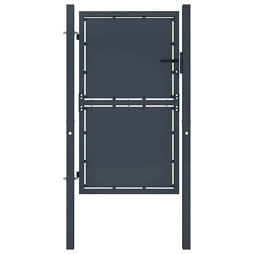 VIDAXL Portail de jardin acier - Anthracite