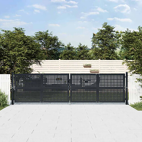 vidaXL Portail 400x125 cm Anthracite