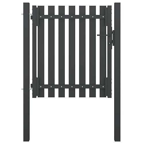 VIDAXL Portail de clôture de jardin - Anthracite