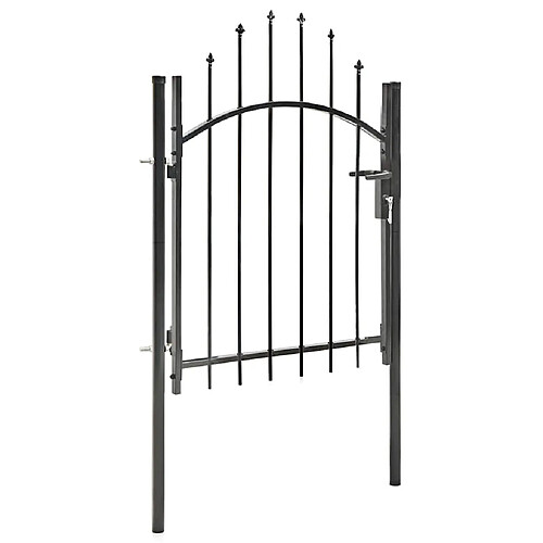 vidaXL Portail de jardin Acier 1x1,5 m - Noir
