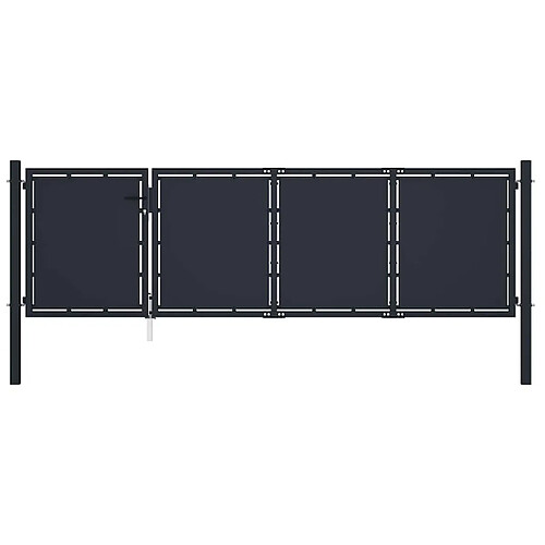 vidaXL Portail 350x100 cm Anthracite