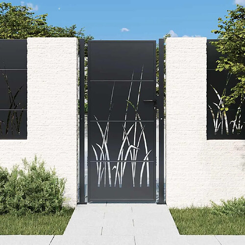 vidaXL Portail anthracite 105x205 cm acier