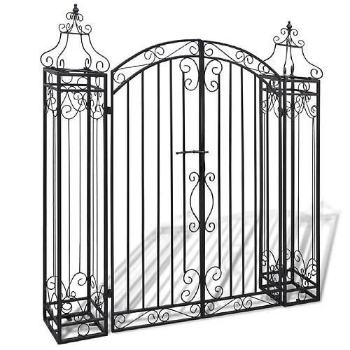 vidaXL Portillon de jardin fer forgé 122x134 cm