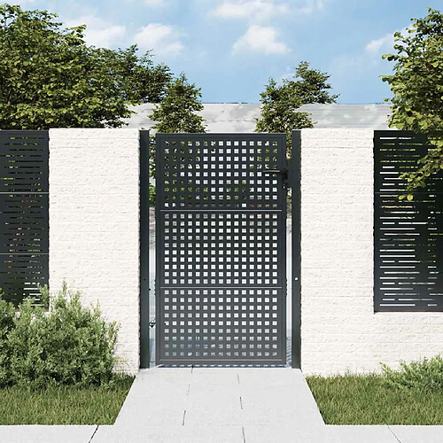 vidaXL Portail jardin anthracite 105x200 cm - Acier