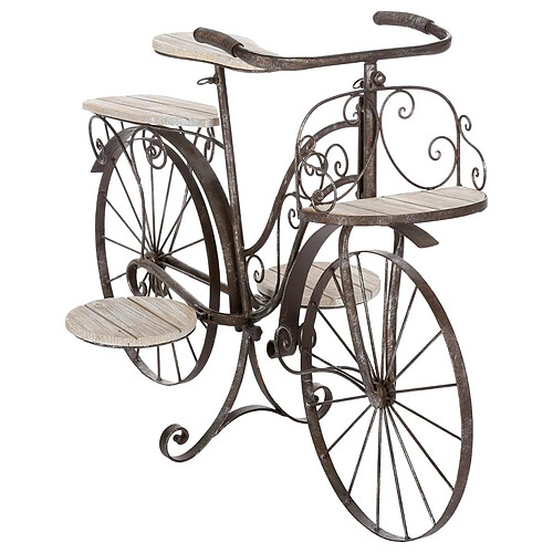 Atmosphera Vélo bois porte plantes - Naturel