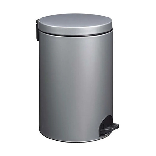 Poubelle à pédale 20l gris métal - 90091 - Sania - ROSSIGNOL