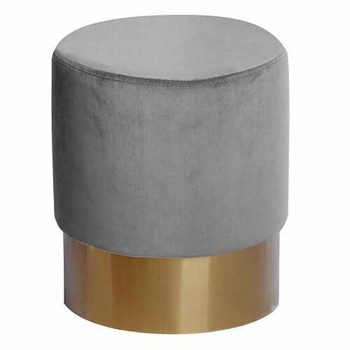 Paris prix Pouf rond en velours - Gris