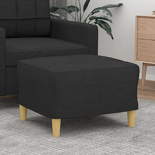 vidaXL Repose-pied - Noir