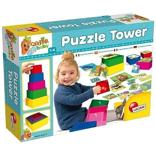 Pyramide de cubes et puzzles animaux