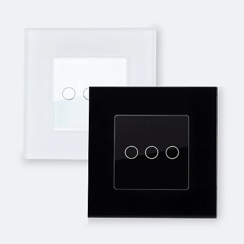 Ledkia Interrupteur tactile triple - Noir