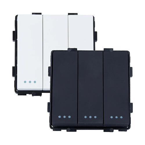 Ledkia Interrupteur Triple Modern - Blanc