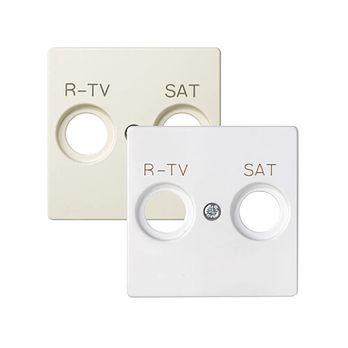 Simon 82 Plaque TV + SAT - Blanc