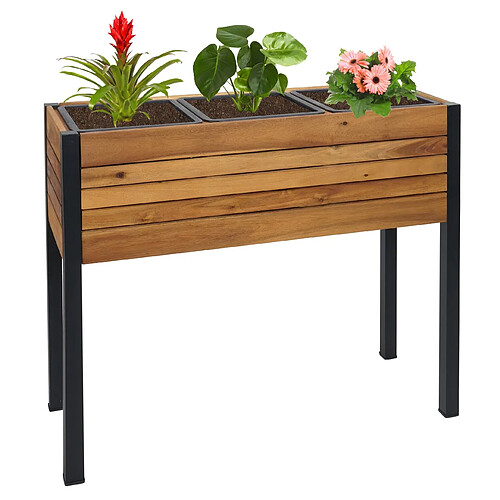 Mendler Jardinière rectangulaire - Brun