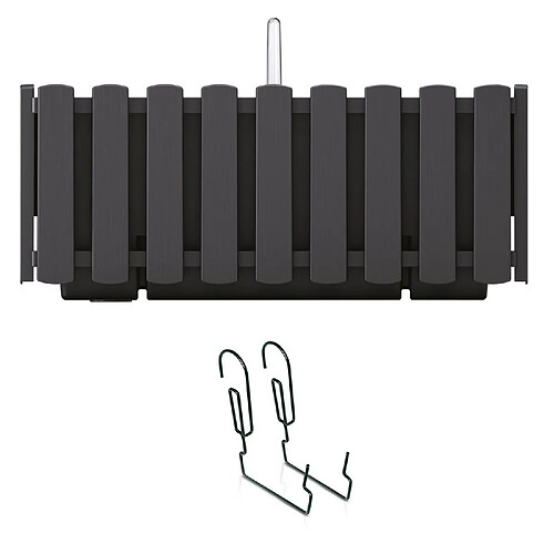 Jardinière rectangulaire plastique - Anthracite
