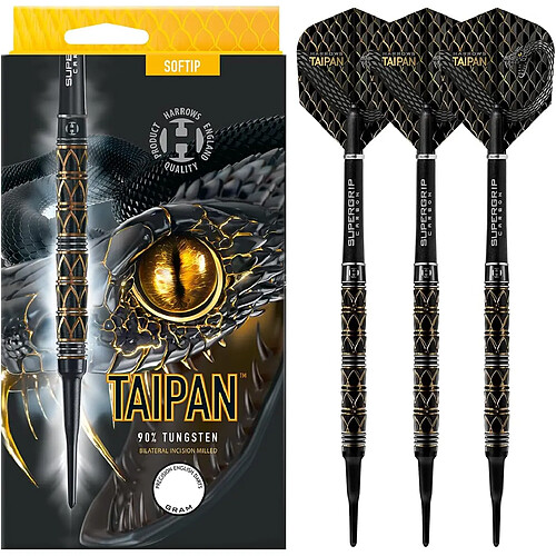 Harrows fléchettes softip Taipan 90% tungstène