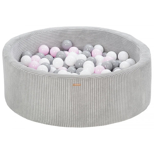 Velinda Piscine à Balles 90 cm Gris/Rose