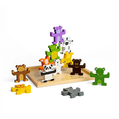 Bigjigs Toys Jeu d'Empilage d'Animaux