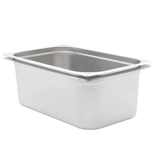 VIDAXL Gastronorm 2 pcs GN 1/1 200 mm
