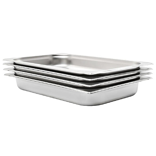 VIDAXL Gastronorm 4 pcs GN 1/1 65 mm