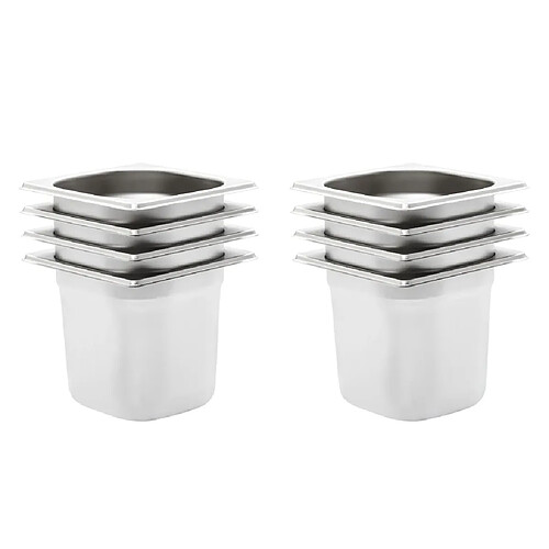 vidaXL Récipients Gastronorm Acier Inox