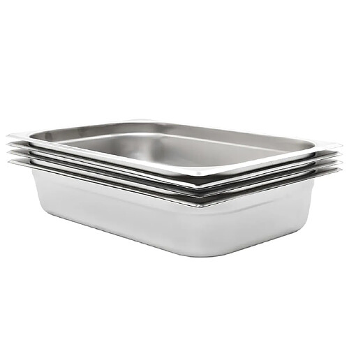 VIDAXL Gastronorm 4 pcs GN 1/1 100 mm