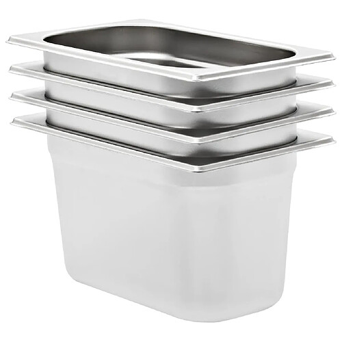 vidaXL Récipients Gastronorm 4 pcs