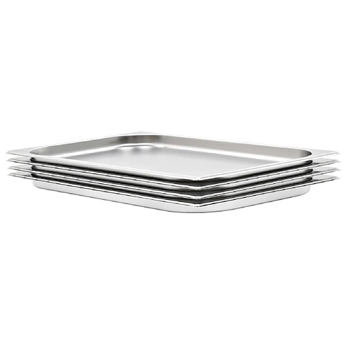 VIDAXL Gastronorm 4 pcs GN 1/1 20 mm
