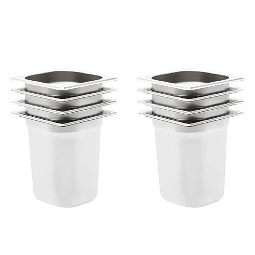 vidaXL Récipients Gastronorm GN 1/6